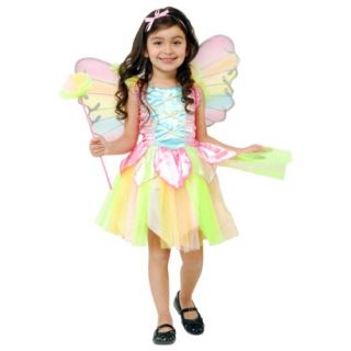 Girls Rainbow Princess Fairy Costume