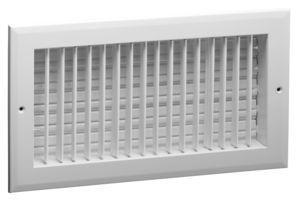 Hart Cooley A618MS 10x6 W HVAC Register, 10 W x 6 H, Straight Blade Aluminum for Sidewall/Ceiling White (022447)