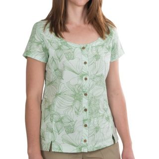 Royal Robbins Kalahari Shirt   Cool Mesh  Short Sleeve (For Women)   AGAVE (L )