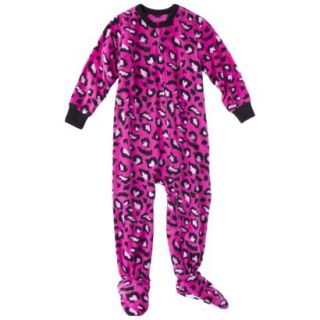 Circo Toddler Girls Leopard Print Footed Blanket Sleeper   Pink 4T
