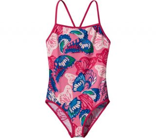 Girls Patagonia T Back One Piece   Butterfly Wings/Cosmo Pink Bathing Suits