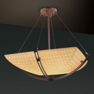 Justice Design Group Porcelina 8 Light Inverted Pendant PNA 9724 Shade Option