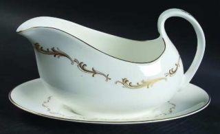 Royal Doulton French Provincial Gravy Boat & Underplate, Fine China Dinnerware  