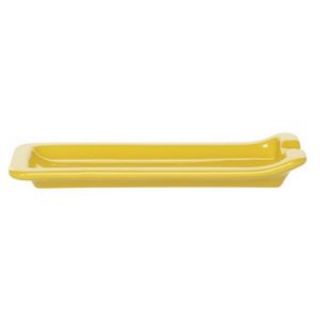 Emile Henry Ceramic Spoon Rest, 8.75 x 4 in, Citron Yellow