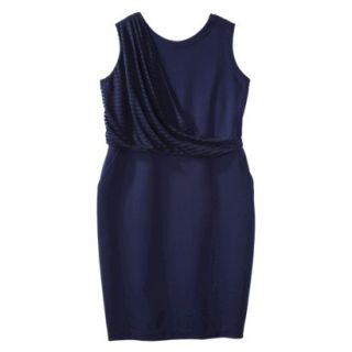 labworks Womens Plus Size V Back Sleeveless Dress   Blue 2