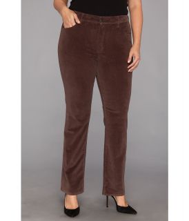 NYDJ Plus Size Plus Size Marilyn Straight Leg Stretch Corduroy Womens Jeans (Brown)