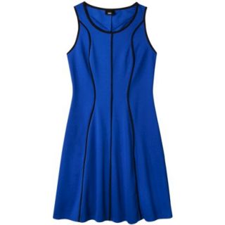 Mossimo Womens Sleeveless Fit and Flare Dress   Athens Blue XL