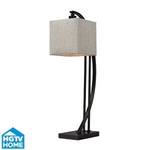 Dimond Lighting DMD HGTV150 Universal Arched Bronzed Metal Table Lamp