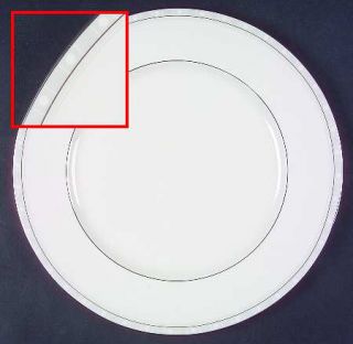 Noritake Aria Platinum Dinner Plate, Fine China Dinnerware   Meridian,Gray&White