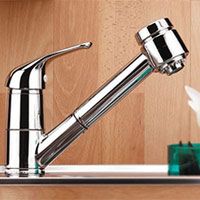 Mico 7770 SN Europa Single Handle Pull Out Spray Kitchen Faucet