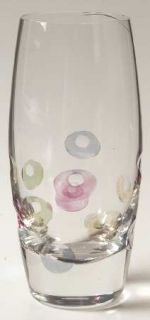 Block Crystal Cabaret Highball Glass   Multi Colored Bubbles On Bowl, Barware