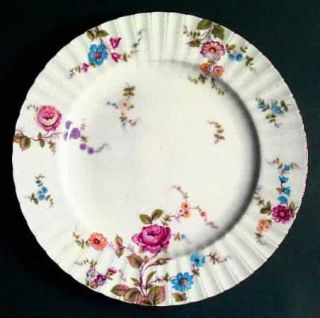 Mikasa Rose Glow Dinner Plate, Fine China Dinnerware   Fluted Rim,Flowers  Into