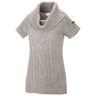 Columbia Sportswear Cabled Cutie Tunic Sweater   Cowl Neck  Short Sleeve (For Women)   FLINT GREY (L )