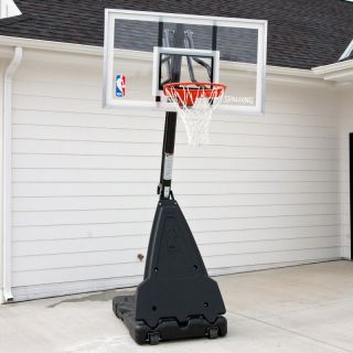 Spalding Pro Style 54 Inch Acrylic Portable Basketball Hoop System Multicolor  