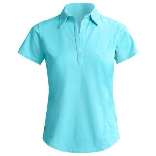 Columbia Sportswear Breezy Bay Polo Shirt   Short Sleeve (For Women)   ANTIGUA BLUE (L )