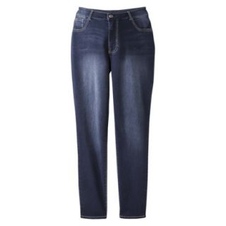 Pure Energy Womens Plus Size Skinny Denim Jeans   Indigo Blue 14W Short