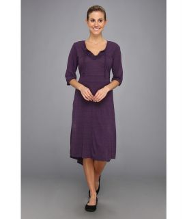 ExOfficio Go To Stripe Ruffle Dress Womens Dress (Purple)