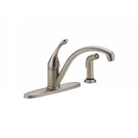 Delta Faucet 440 SS DST Collins Single Handle Kitchen Faucet with Side Spray