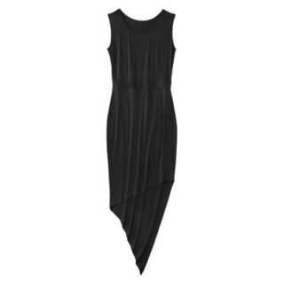 Mossimo Womens Asymmetrical Maxi Dress   Black M