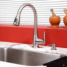 Kraus KBU14KPF2230KSD30SN 31 1/2 inch Undermount Single Bowl Stainless Steel Kitchen Sink with Satin Nickel Kitchen Faucet and Soap Dispenser