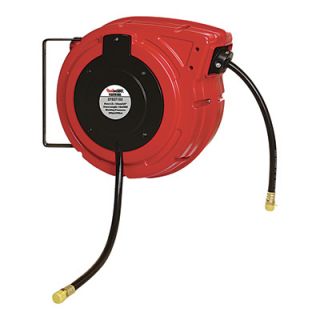 Reelworks Heavy Duty Spring Driven Air Hose Reel   With 3/8in. x 50ft. Hose