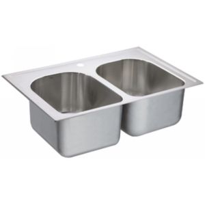 Moen G182571 1800 Series Stainless steel 18 gauge double bowl drop in sink