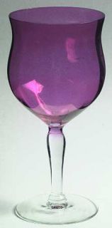 West Virginia Glass Specialty Rose Lustre Water Goblet   Stem #40, Red Lustre Bo