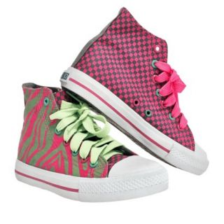 Girls Xolo Shoes Hot Z High Top Canvas Sneakers   Pink 3