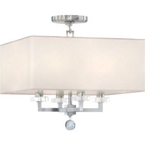 Crystorama Lighting CRY 8105 PN CEILING Paxton Paxton 4 Light Nickel Ceiling Mou