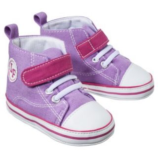 Luvable Friends Infant Girls Hi Top Sneaker   Purple 12 18 M