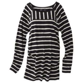 Liz Lange for Target Maternity Long Sleeve Striped Tee   Black/White L