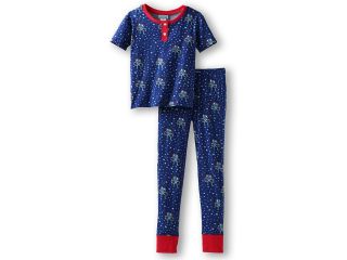 BedHead Kids Boys Short Sleeve Snug PJ Set Kids Pajama Sets (Blue)