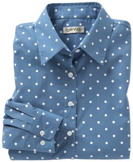 Wrinkle resistant Polka Dot Shirt / Dot Signature Cotton Poplin Shirt
