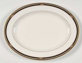 Lenox China Golden Dynasty (White Background) 16 Oval Serving Platter, Fine Chi