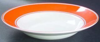 Lenox China Cays Stripe Orange 9 Soup/Pasta Bowl, Fine China Dinnerware   Kate