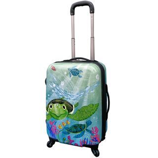 Travelers Club 20 Hardside Carry On Expandable Spinner Upright Luggage Print,