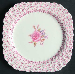 Johnson Brothers Rose Bouquet Pink Square Salad Plate, Fine China Dinnerware   R