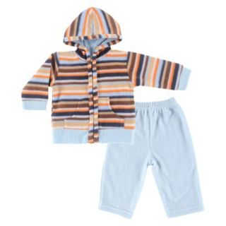Hudson Baby Infant Boys Fleece Hoodie & Pant Set   Blue 0 3M