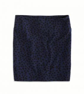 Leopard AE Printed Bodycon Mini Skirt, Womens L