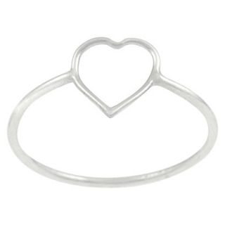 Tressa Collection Sterling Silver Heart Cut out Ring   Silver 9