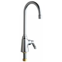 Chicago Faucets 350 E35CP Universal Gooseneck Single Hole Faucet