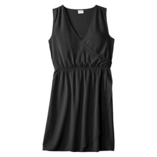 Merona Womens Woven Drapey Dress   Black   XL