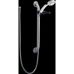 Delta Faucet RPW124HDF Universal Single Function Hand Shower with Grab Bar