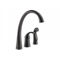 Delta Faucet 4380 RB DST Pilar Single Handle Kitchen Faucet with Side Spray