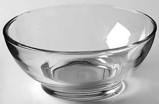 Anchor Hocking Presence Clear Footed Bowl   Clear, Plain/Smooth, Utilityware