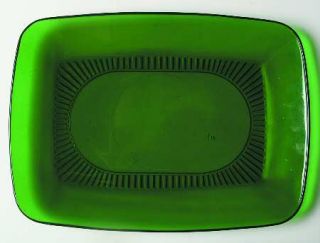 Anchor Hocking Charm Forest Green Oval Platter   Fire King,Green,Square,1940 60