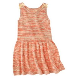 Infant Toddler Girls Sleeveless Knit Dress   Orange 4T