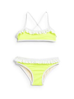 MILLY MINIS Toddlers & Little Girls Two Piece Ruffle Bandeau Bikini   Bright Y