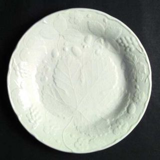 Burgess & Leigh Strawberry&Grape Leaf White (Davenport) Large Dinner Plate, Fine