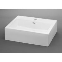 Ronbow 200212 1 WH Ceramic Sink Rectangular Ceramic Sink With Single Faucet Hole